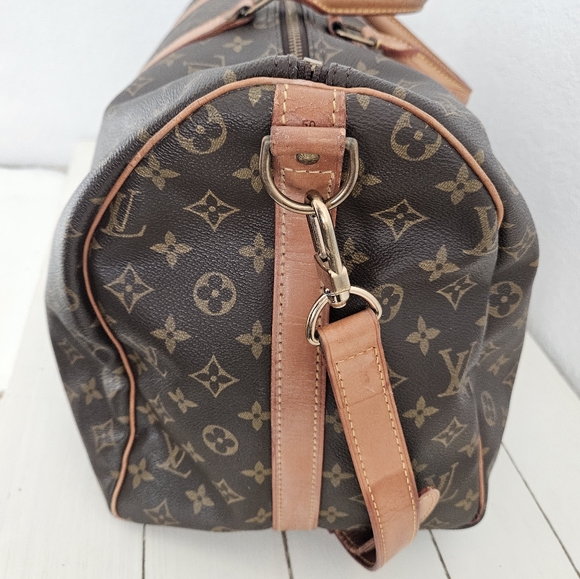 Authentic LOUIS VUITTON Monogram Keepall 50 Bandouliere Duffel Bag - Picture 16 of 16